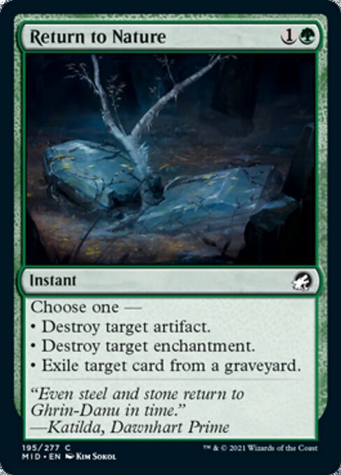 Return to Nature (Innistrad: Midnight Hunt) Near Mint