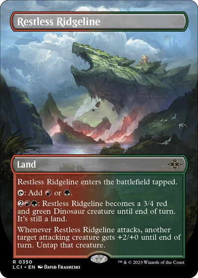 Restless Ridgeline (Borderless) (The Lost Caverns of Ixalan) Near Mint Foil