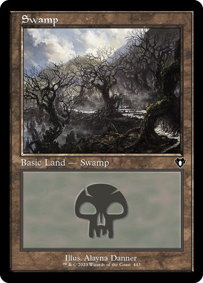 Swamp (443) (Retro Frame) (Commander Masters) Near Mint Foil