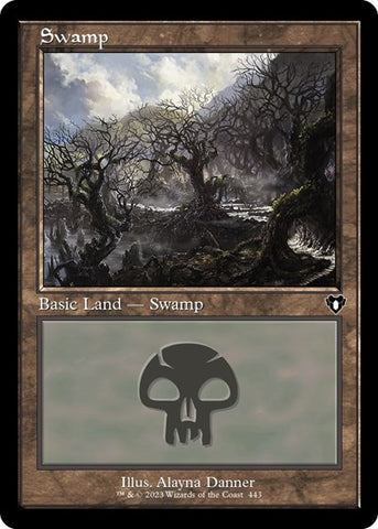 Swamp (443) (Retro Frame) (Commander Masters) Near Mint Foil