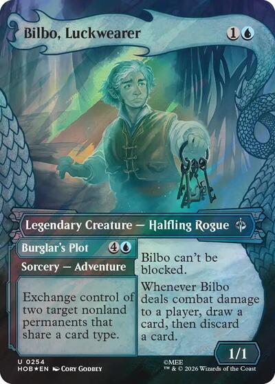 Bilbo, Luckwearer (Showcase) (Surge Foil) (The Hobbit) Near Mint Foil