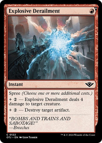 Explosive Derailment (Outlaws of Thunder Junction) Near Mint Foil