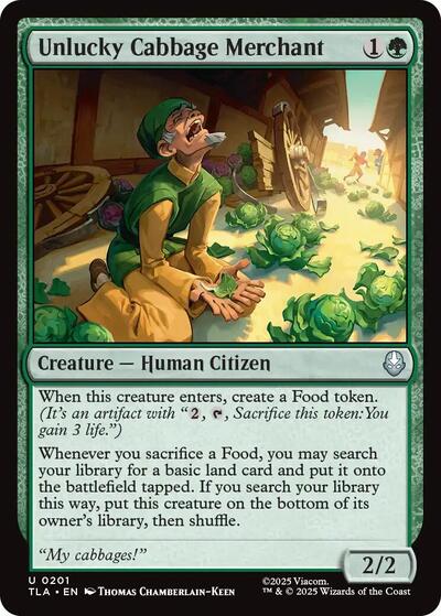 Unlucky Cabbage Merchant (Avatar: The Last Airbender) Near Mint Foil