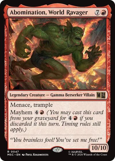 Abomination, World Ravager (Commander: Marvel Super Heroes) Near Mint