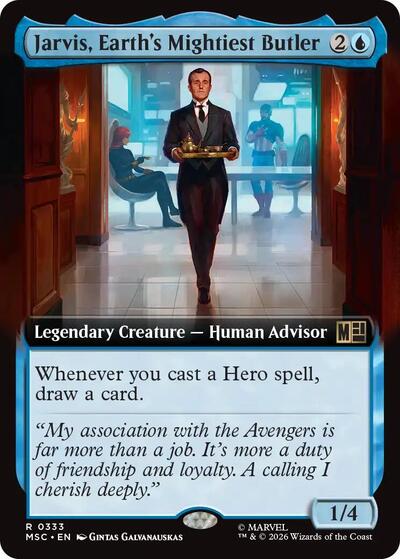 Jarvis, Earth's Mightiest Butler (Extended Art) (Commander: Marvel Super Heroes) Near Mint