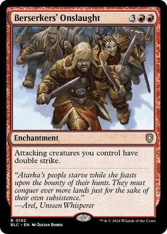 Berserkers' Onslaught (Commander: Bloomburrow) Near Mint