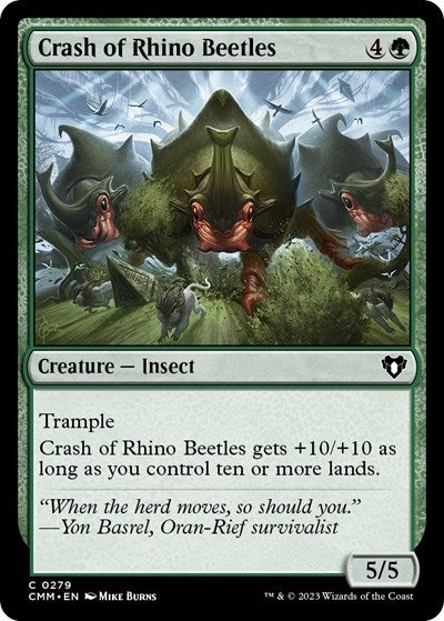 Crash of Rhino Beetles (Commander Masters) Near Mint Foil
