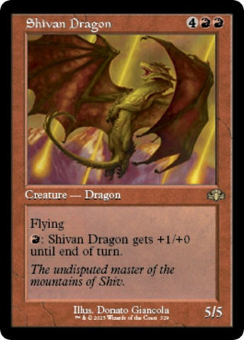 Shivan Dragon (Retro Frame) (Dominaria Remastered) Near Mint