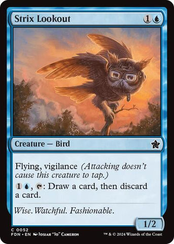 Strix Lookout (Foundations) Near Mint Foil