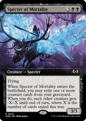 Specter of Mortality (Extended Art) (Wilds of Eldraine) Near Mint
