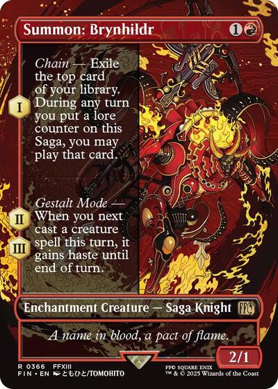 Summon: Brynhildr (Borderless) (Universes Beyond: FINAL FANTASY) Near Mint