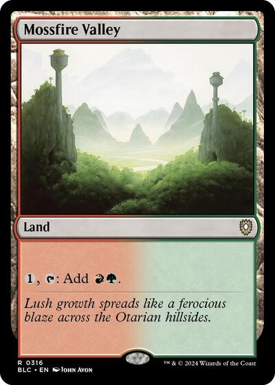 Mossfire Valley (Commander: Bloomburrow) Near Mint