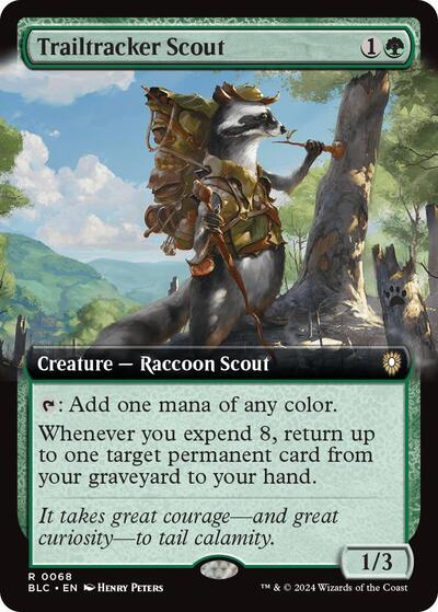Trailtracker Scout (Extended Art) (Commander: Bloomburrow) Near Mint
