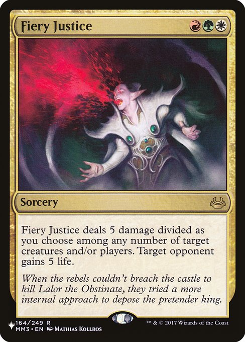 Fiery Justice (The List) Near Mint