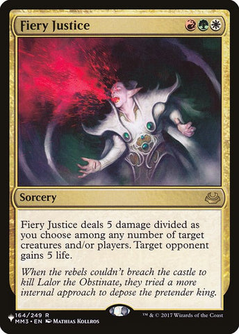 Fiery Justice (The List) Near Mint