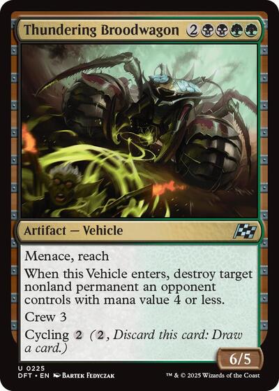 Thundering Broodwagon (Aetherdrift) Near Mint Foil