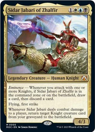 Sidar Jabari of Zhalfir (Commander: March of the Machine) Near Mint