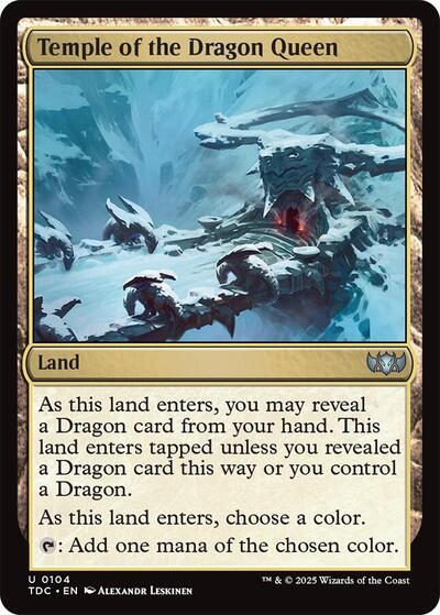 Temple of the Dragon Queen (Commander: Tarkir: Dragonstorm) Near Mint