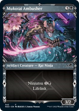 Mukotai Ambusher (Showcase) (Kamigawa: Neon Dynasty) Near Mint Foil