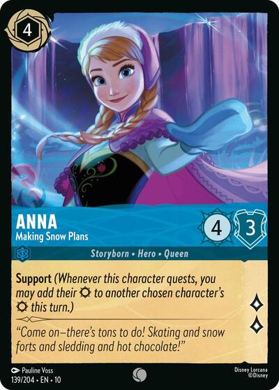 Anna - Making Snow Plans (Whispers in the Well) Near Mint Cold Foil