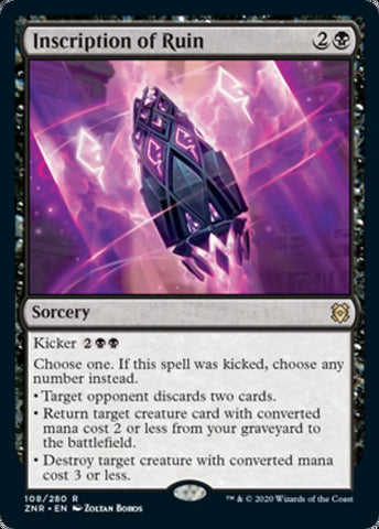 Inscription of Ruin (Zendikar Rising) Near Mint Foil