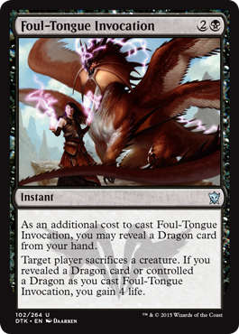 Foul-Tongue Invocation (Dragons of Tarkir) Near Mint Foil