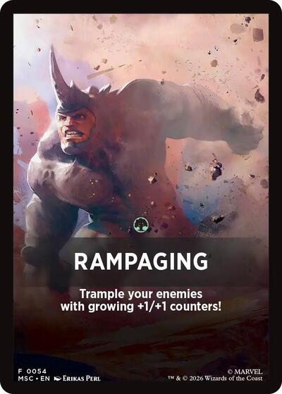Rampaging Theme Card (Commander: Marvel Super Heroes) Near Mint