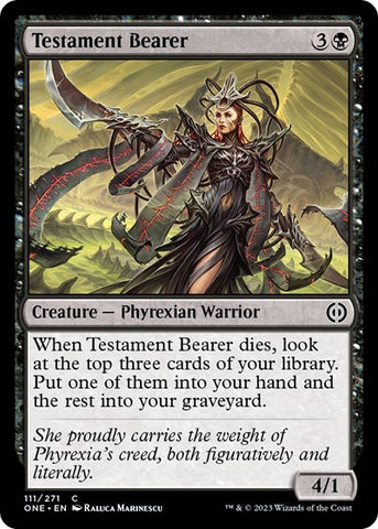 Testament Bearer (Phyrexia: All Will Be One) Near Mint Foil