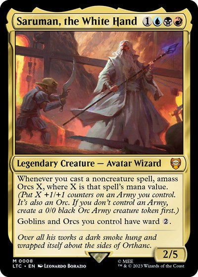 Saruman, the White Hand (Commander: The Lord of the Rings: Tales of Middle-earth) Near Mint Foil