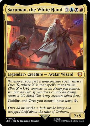 Saruman, the White Hand (Commander: The Lord of the Rings: Tales of Middle-earth) Near Mint Foil