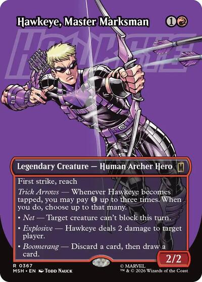 Hawkeye, Master Marksman (Borderless) (Marvel Super Heroes) Near Mint