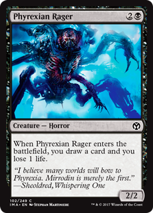 Phyrexian Rager (Iconic Masters) Light Play Foil