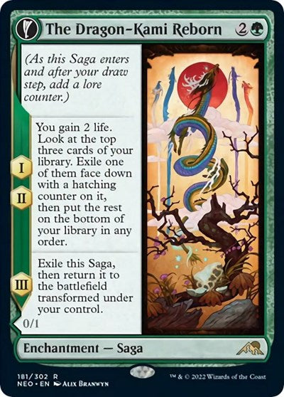 The Dragon-Kami Reborn (Kamigawa: Neon Dynasty) Near Mint Foil