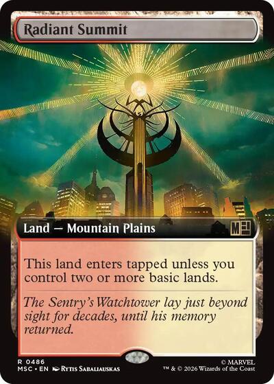Radiant Summit (Extended Art) (Commander: Marvel Super Heroes) Near Mint