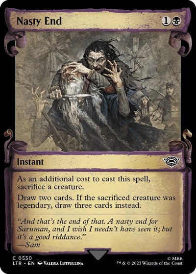 Nasty End (Showcase Scrolls) (Universes Beyond: The Lord of the Rings: Tales of Middle-earth) Near Mint Foil