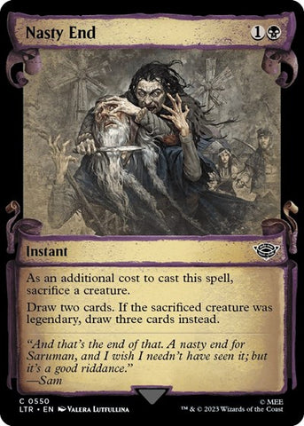Nasty End (Showcase Scrolls) (Universes Beyond: The Lord of the Rings: Tales of Middle-earth) Near Mint Foil