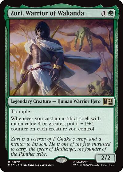 Zuri, Warrior of Wakanda (Surge Foil) (Commander: Marvel Super Heroes) Near Mint Foil
