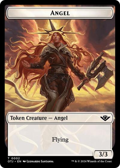 Angel / Plot Double-Sided Token (Outlaws of Thunder Junction) Near Mint