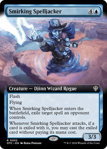 Smirking Spelljacker (Extended Art) (Commander: Outlaws of Thunder Junction) Near Mint
