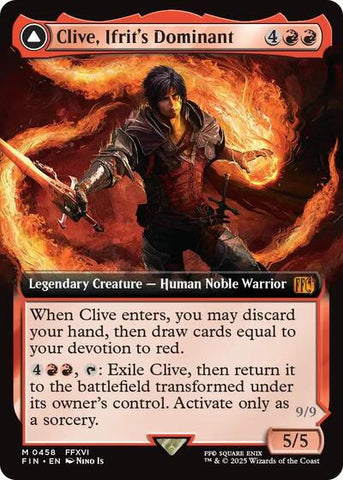 Clive, Ifrit's Dominant (Extended Art) (Universes Beyond: FINAL FANTASY) Near Mint