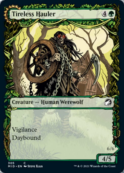 Tireless Hauler / Dire-Strain Brawler (Showcase) (Innistrad: Midnight Hunt) Near Mint Foil