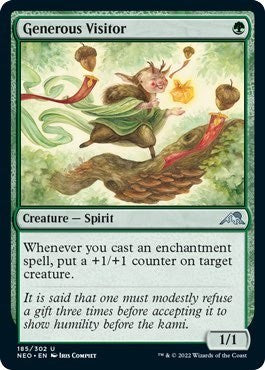 Generous Visitor (Kamigawa: Neon Dynasty) Near Mint Foil
