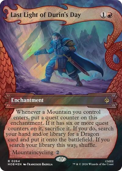 Last Light of Durin's Day (Showcase) (Surge Foil) (The Hobbit) Near Mint Foil