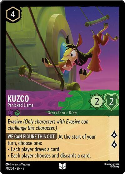 Kuzco - Panicked Llama (Archazia's Island) Near Mint