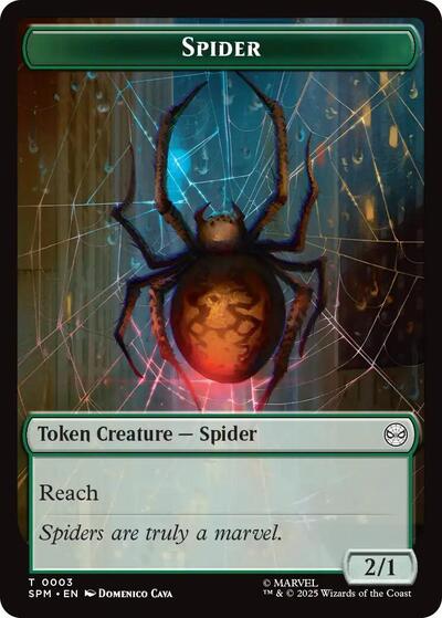 Spider / Food Double-Sided Token (Marvel's Spider-Man) Near Mint Foil