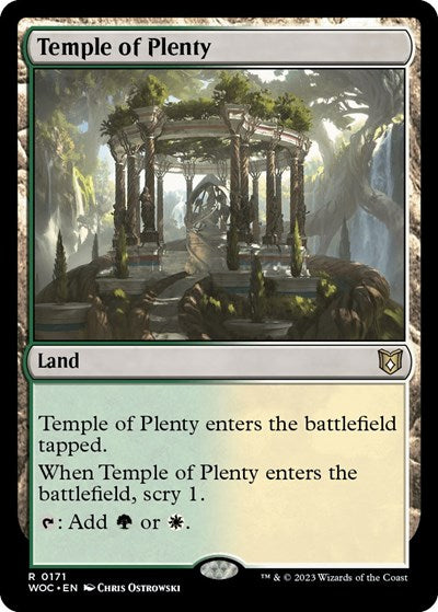 Temple of Plenty (Commander: Wilds of Eldraine) Near Mint