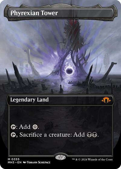 Phyrexian Tower (Borderless) (Modern Horizons 3) Near Mint