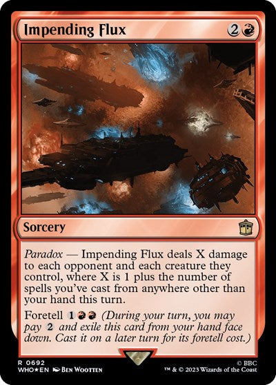 Impending Flux (Surge Foil) (Universes Beyond: Doctor Who) Near Mint Foil