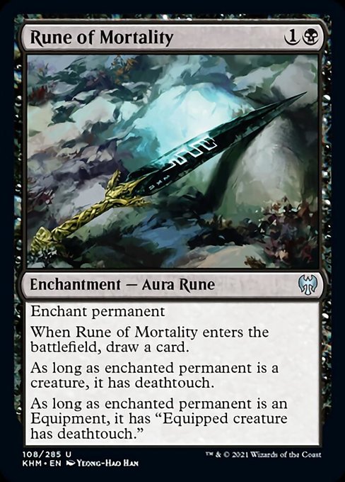 Rune of Mortality (Kaldheim) Near Mint Foil