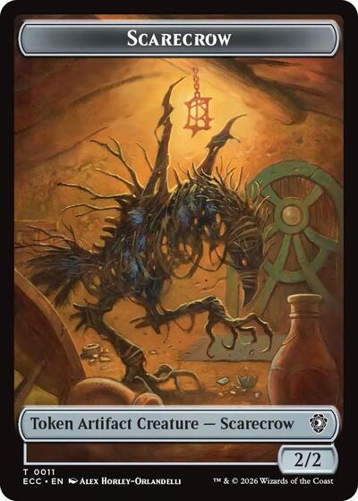 Scarecrow / Treasure Double-Sided Token (Commander: Lorwyn Eclipsed) Near Mint